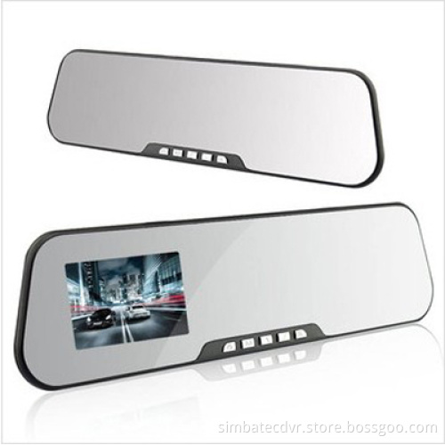 4.3 Inch TFT LCD Screen Car Rearview Mirror Shape Driving Recorder